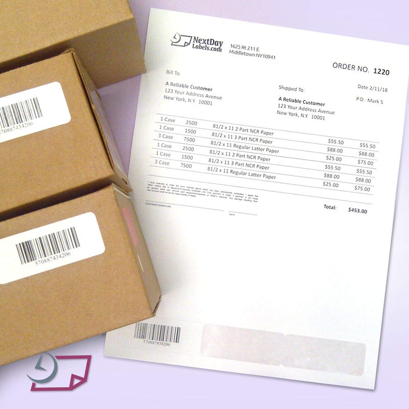 NextDayLabels - Integrated Laser Form with Label Combination (2.562" x 1" | 3 Labels | 250 Pack) - Image 4